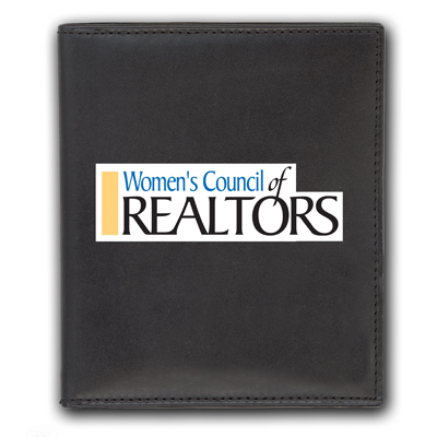 Black Genuine Leather Business Card Caddy