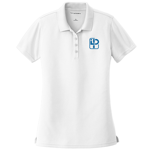 iParametrics Ladies White Port Authority Short Sleeve Polo