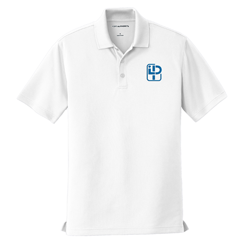 iParametrics Men's White Port Authority Short Sleeve Polo