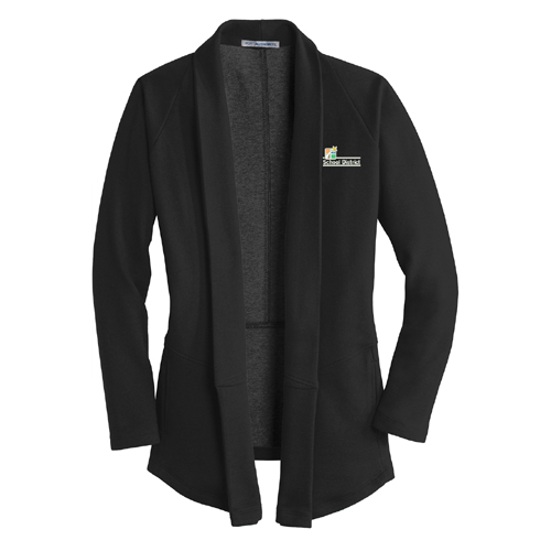Rotary Ladies' Interlock Cardigan - Black