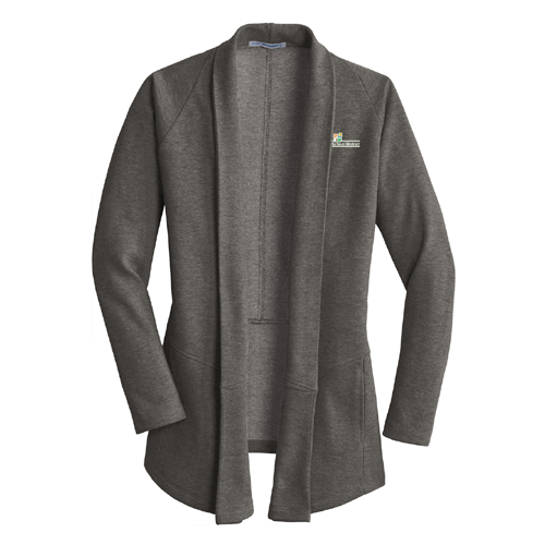 Rotary Ladies' Interlock Cardigan - Charcoal