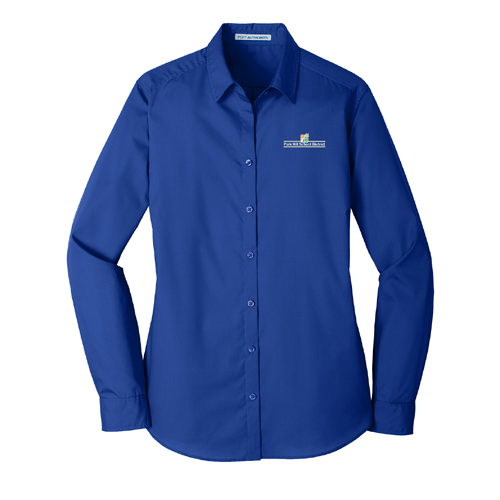 Ladies' Long Sleeve Carefree Poplin Shirt - Royal Blue