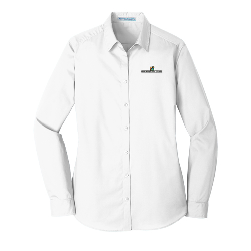 Ladies' Long Sleeve Carefree Poplin Shirt - White