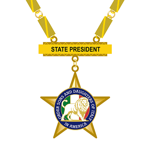 Rotary Order Sons and Daughters of Italy in America Gold State/Grand Lodge Regalia