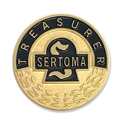Rotary Sertoma Club Tresurer Lapel Pin