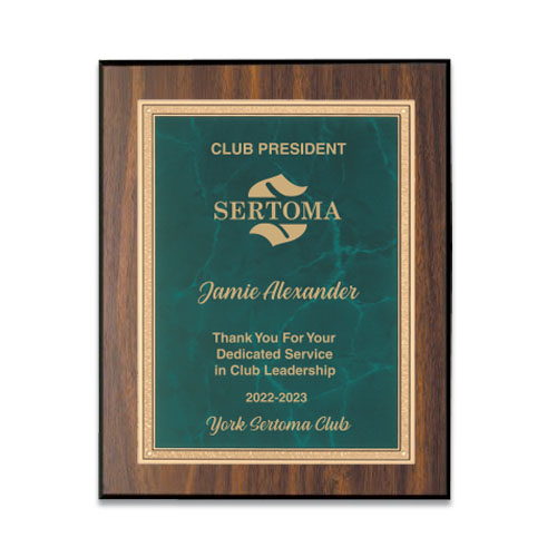 Club Officer Plaque