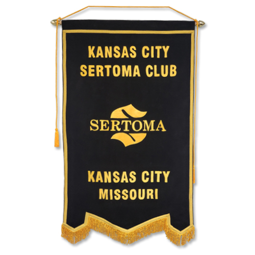 Rotary Custom 3' x 5' Sertoma Velvet Banner