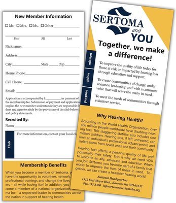 Rotary Sertoma Rack Card