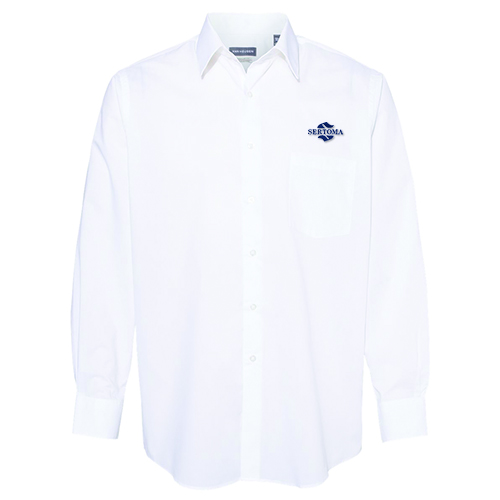 Rotary PA Broadcloth Collared Shirt w/ Sertoma Embroidery in Navy