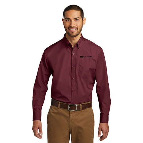 Rotary Men's Long Sleeve Burgundy Shirt