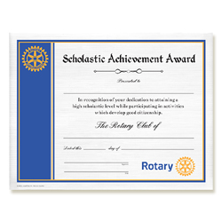 Rotary RYLA / Youth Certificates