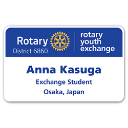 Rotary Custom Youth Exchange Credit Card Badge