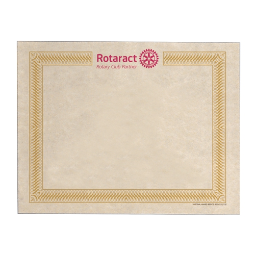 Rotary Rotaract Blank Certificates