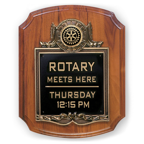 Rotary Walnut Rotary Meets Here Plaque