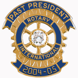 Rotary Past President Pin - 2004-05 w/ .25c CZ