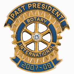 Rotary Past President Pin - 2007-08 w/ .06c Diamond