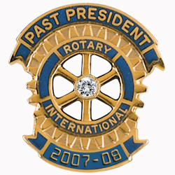 Rotary Past President Pin - 2007-08 w/ .08c Diamond