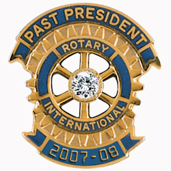 Rotary Past President Pin - 2007-08 w/ .15c CZ