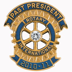 Rotary Past President Pin - 2010-11 w/ .10c Diamond