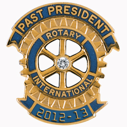 Rotary Past President Pin - 2012-13 w/ .06c Diamond
