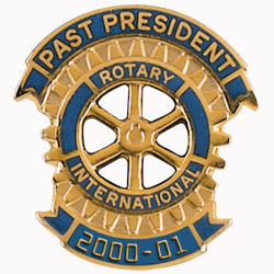 Rotary Past President Pin - 2000-01 -  10K Gold