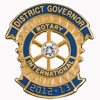Rotary District Governor Pin - .10c Diamond W/ 2012-13