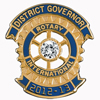 Rotary District Governor Pin - .25c CZ w/ 2012-13