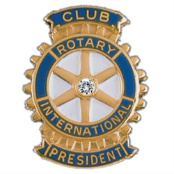 Rotary Club President Pin - 10K w/ .06c Diamond