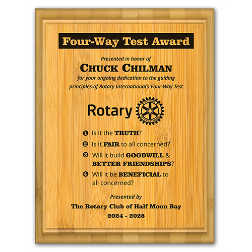 Rotary Bamboo Plaque