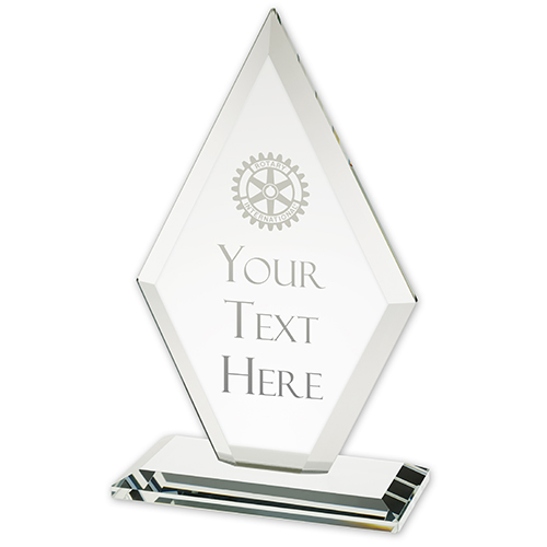Custom Etched Starfire Glass Arrowhead Award