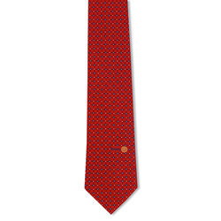 Rotary Red/Silver/Blue Woven Silk Necktie